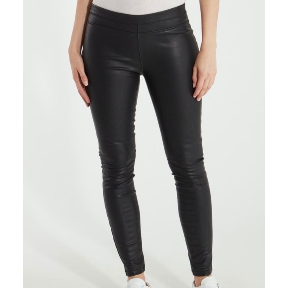 Blank NYC Womens Black Vegan Faux Leather Pull On Legging Skinny Pants Size 28